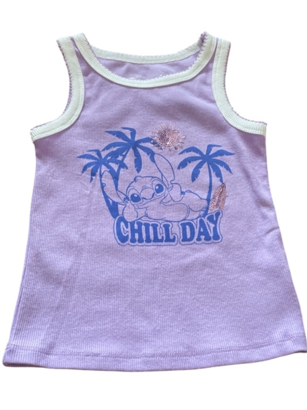 Girls Sz 8 Stitch Tank & Shorts Set - Picture 2 of 9